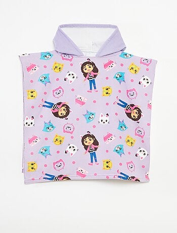 Poncho de bain 'Gabby et la maison magique' en éponge