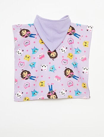 Poncho de bain 'Gabby et la maison magique' en éponge