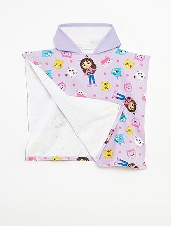 Poncho de bain 'Gabby et la maison magique' en éponge