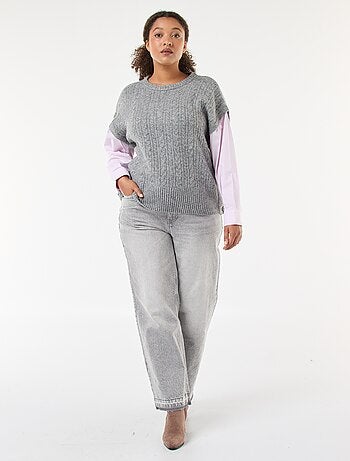 Pull 2-en-1 avec chemise