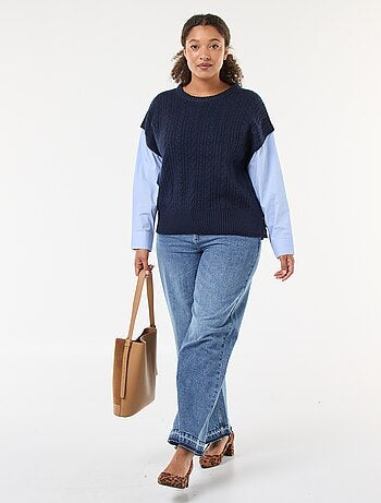 Pull 2-en-1 avec chemise