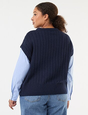 Pull 2-en-1 avec chemise