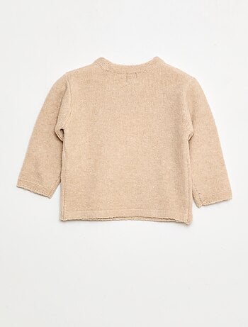Pull à col rond avec broderies