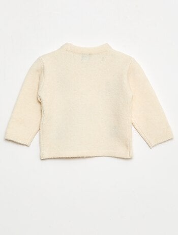 Pull à col rond avec broderies