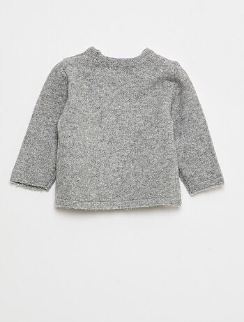 Pull à col rond avec broderies