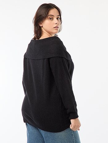 Pull à encolure bardot avec détail poitrine