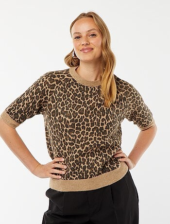 Pull à manches mi-longues en maille tricot
