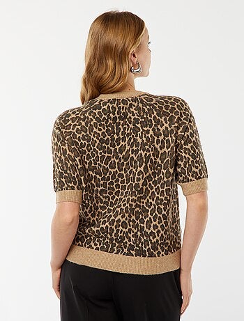 Pull à manches mi-longues en maille tricot