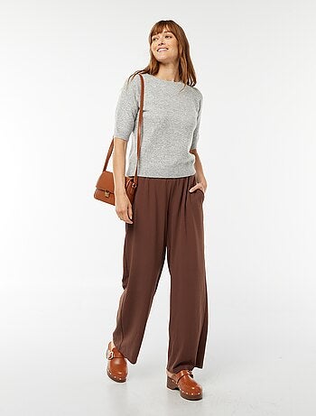Pull à manches mi-longues en maille tricot