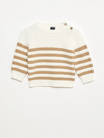 Pull à rayures en coton