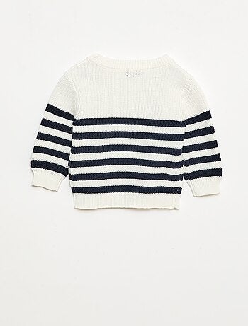 Pull à rayures en coton