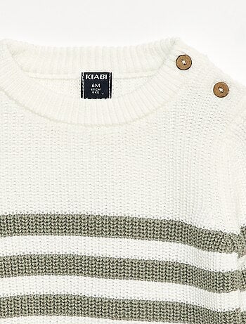 Pull à rayures en coton