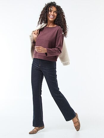 Pull avec boutons fantaisies dorés à l'épaule