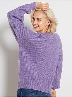 Pull avec détails ajourés - Kiabi