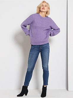 Pull avec détails ajourés - Kiabi