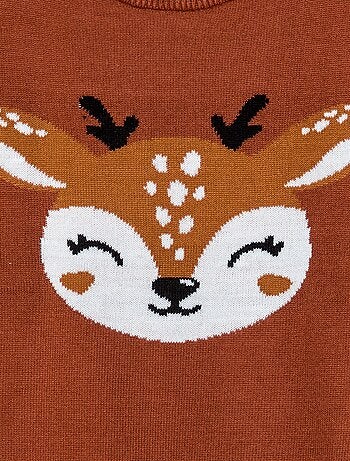 Pull avec imprimé 'Cerf'