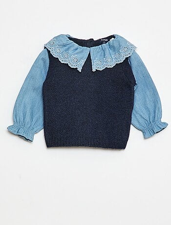 Pull avec manches en coton