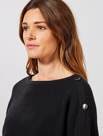 Pull boutons manche - Kiabi