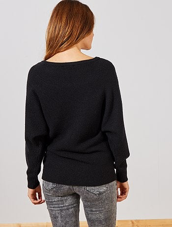 Pull boutons manche - Kiabi