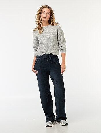 Pull chaud en maille moulinée