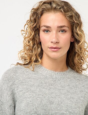 Pull chaud en maille moulinée