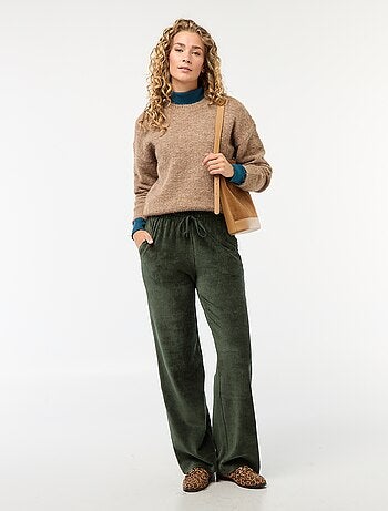 Pull chaud en maille moulinée