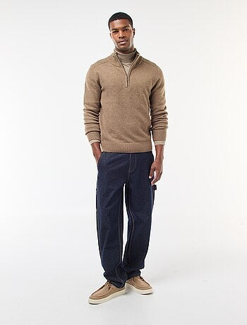 Pull col camionneur en maille grosse jauge