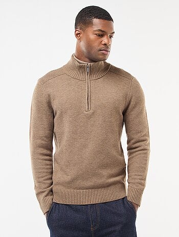 Pull col camionneur en maille grosse jauge