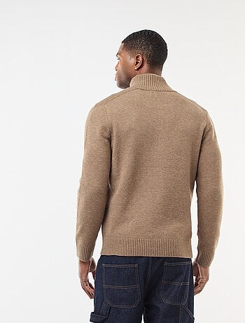 Pull col camionneur en maille grosse jauge