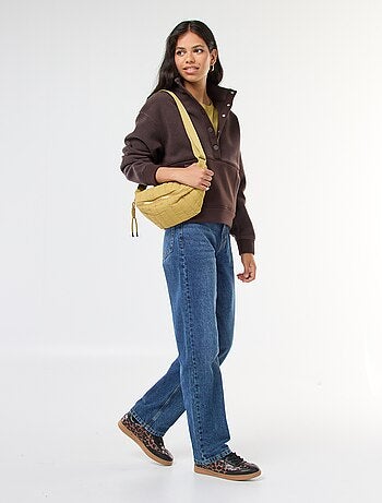 Pull col camionneur en matière effet moutonné