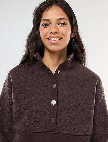 Pull col camionneur en matière effet moutonné