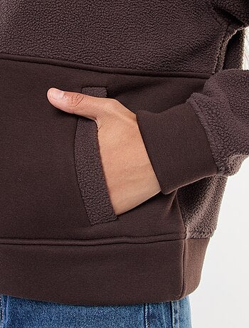 Pull col camionneur en matière effet moutonné