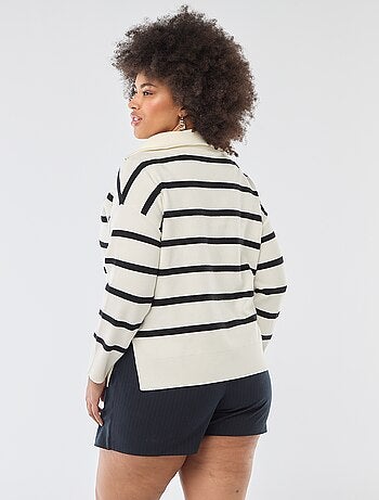 Pull col camionneur zippé