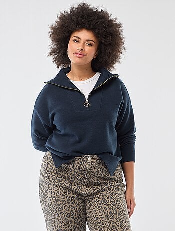 Pull col camionneur zippé