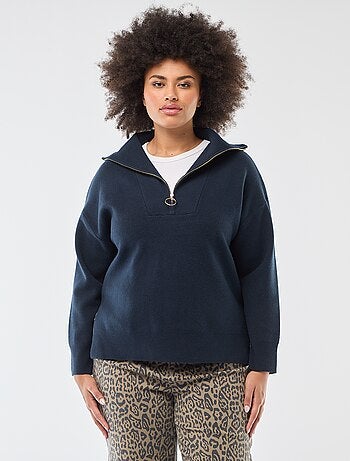 Pull col camionneur zippé