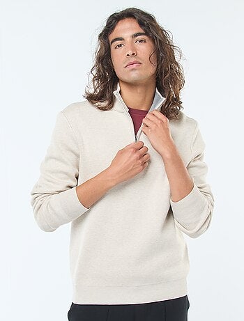 Pull col camionneur zippé en maille