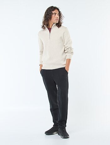 Pull col camionneur zippé en maille