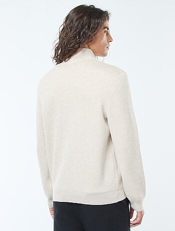 Pull col camionneur zippé en maille