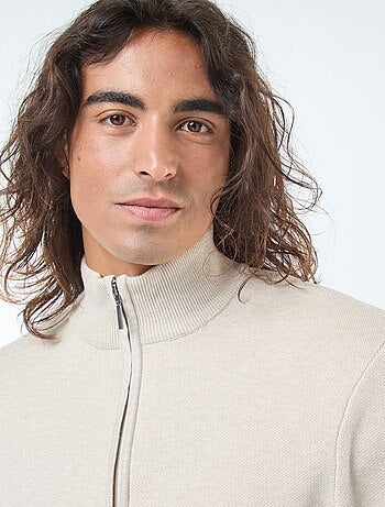 Pull col camionneur zippé en maille