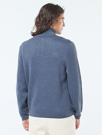 Pull col camionneur zippé en maille