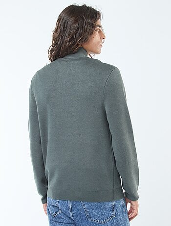 Pull col camionneur zippé en maille