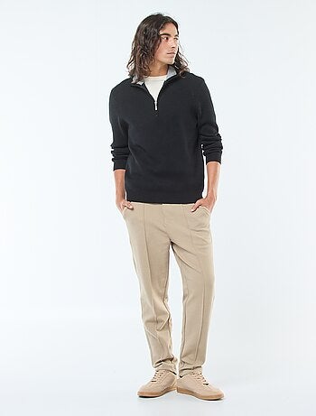 Pull col camionneur zippé en maille