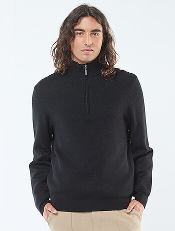 Pull col camionneur zippé en maille
