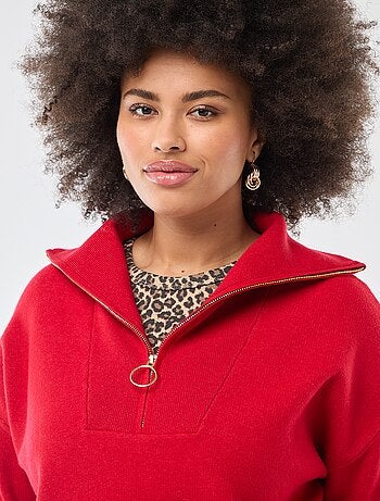 Pull col camionneur zippé