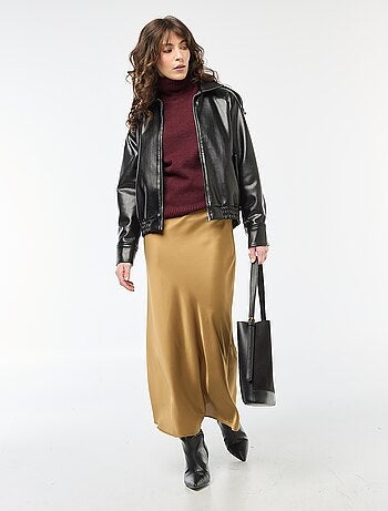 Pull col montant en maille grosse jauge