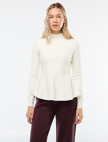 Pull col montant uni