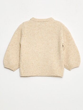 Pull col rond à motif