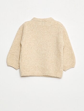 Pull col rond à motif