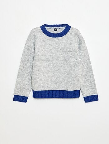 Pull col rond avec frise