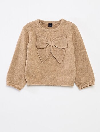 Pull col rond avec nœuds uni